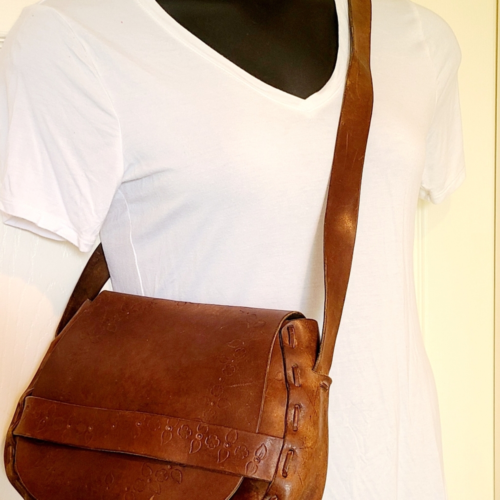 Vintage Leather Saddlebag